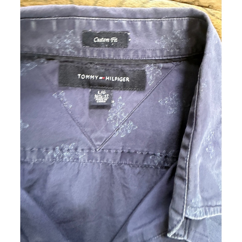 Tommy Hilfiger Custom Fit Long Sleeve Shirt Size Large - Picture 4 of 5